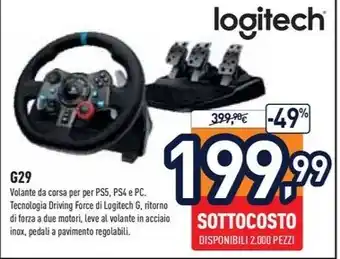 Unieuro logitech G29 offerta