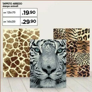 Bennet Tappeto Arredo Stampe Animali offerta
