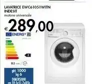 Bennet Indesit EWC 61051 W IT N Lavatrice Libera Installazione Caricamento Frontale 6 Kg 1000 Giri/min F Bianco offerta