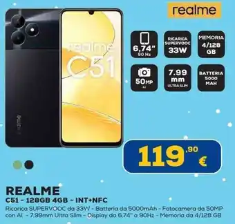 Euronics REALME C51-128GB 4GB - INT+NFC offerta