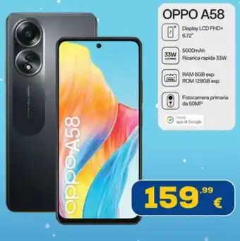 Euronics Oppo A58 offerta