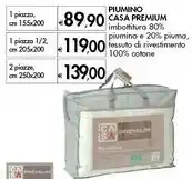 Bennet Casa Premium Piumino offerta