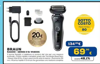 Euronics BRAUN RASOIO - SERIES 5 51-W1600S offerta
