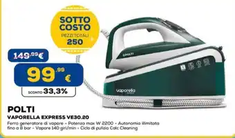 Euronics POLTI VAPORELLA EXPRESS VE30.20 offerta