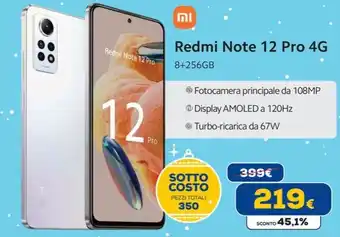 Euronics Redmi Note 12 Pro 4G offerta
