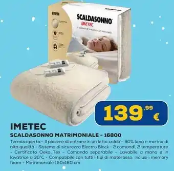 Euronics IMETEC SCALDASONNO MATRIMONIALE -16800 offerta
