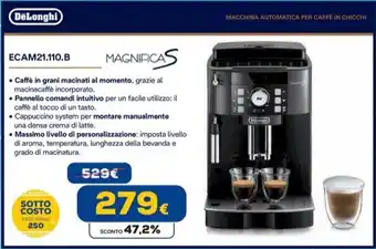 Euronics DeLonghi MAGNIFICA S ECAM21.110.B offerta