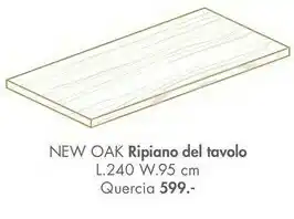 Casa Casa Shop New Oak Ripiano Del Tavolo offerta