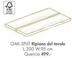 Casa Casa Shop Oak Split Ripiano Del Tavolo offerta