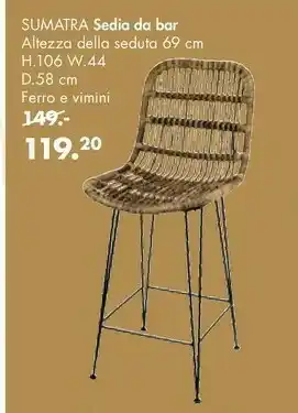 Casa Casa Shop Sumatra Sedia Da Bar offerta