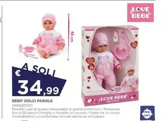 Toys Center Love Bebe Dolci Parole offerta