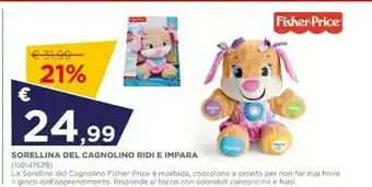 Toys Center Fisher-Price Sorellina Del Cagnolino Ridi E Impara offerta
