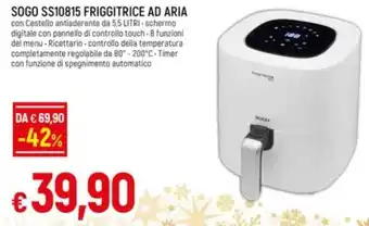 Famila Superstore SOGO SS10815 FRIGGITRICE AD ARIA offerta