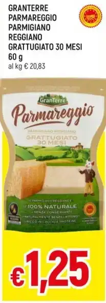 Famila Superstore GRANTERRE PARMAREGGIO PARMIGIANO REGGIANO GRATTUGIATO 30 MESI offerta