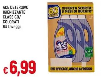 Famila Superstore ACE DETERSIVO IGIENIZZANTE CLASSICO/ COLORATI 63 Lavaggi offerta