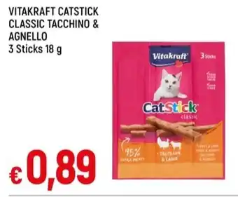 Famila Superstore VITAKRAFT CATSTICK CLASSIC TACCHINO & AGNELLO 3 Sticks 18 g offerta