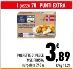 Conad POLPETTE DI PESCE MSC FROSTA surgelate 240 g offerta