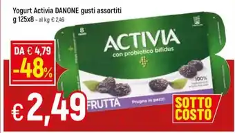 Famila Superstore Yogurt Activia DANONE gusti assortiti g 125x8 offerta
