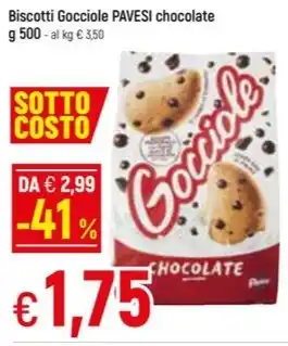 Famila Superstore Biscotti Gocciole PAVESI chocolate g 500 offerta
