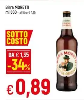 Famila Superstore Birra MORETTI ml 660 offerta