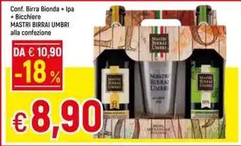 Famila Superstore Conf. Birra Bionda + Ipa + Bicchiere MASTRI BIRRAI UMBRI offerta