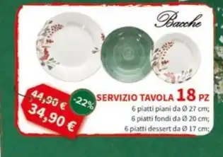 Galassia SERVIZIO TAVOLA 18 PZ offerta