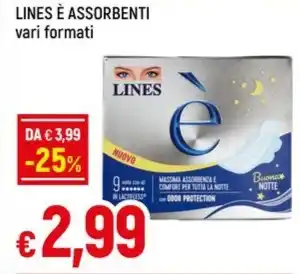 Galassia LINES È ASSORBENTI vari formati offerta