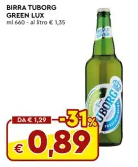 Galassia BIRRA TUBORG GREEN LUX ml 660 offerta