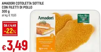 Galassia AMADORI COTOLETTA SOTTILE CON FILETTI DI POLLO offerta