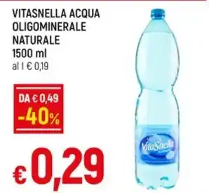 Galassia VITASNELLA ACQUA OLIGOMINERALE NATURALE 1500 ml offerta