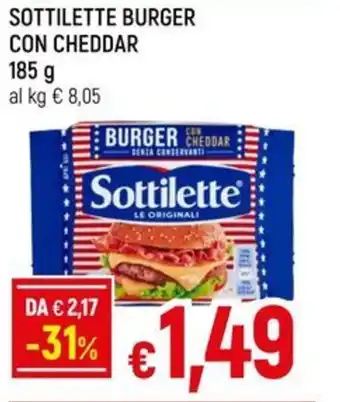 Galassia SOTTILETTE BURGER CON CHEDDAR offerta