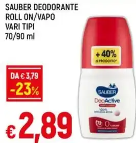 Galassia SAUBER DEODORANTE ROLL ON/VAPO VARI TIPI offerta