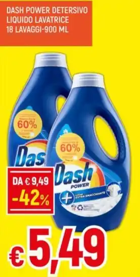 Galassia DASH POWER DETERSIVO LIQUIDO LAVATRICE 18 LAVAGGI-900 ML offerta