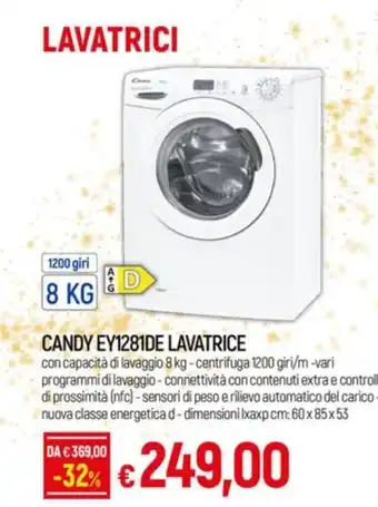 Galassia CANDY EY1281DE LAVATRICE offerta