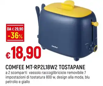 Galassia COMFEE MT-RP2L18W2 TOSTAPANE offerta