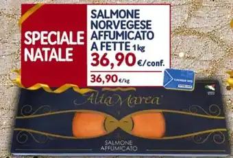 Sapore di Mare SALMONE NORVEGESE AFFUMICATO A FETTE 1kg offerta