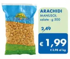 MD Discount ARACHIDI MANUSOL salate - g 500 offerta