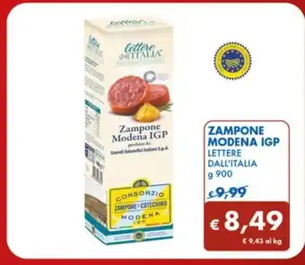 MD Discount ZAMPONE MODENA IGP LETTERE DALL'ITALIA g 900 offerta