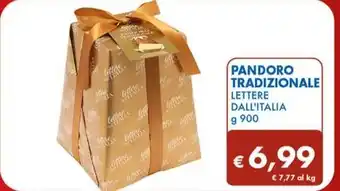 MD Discount PANDORO TRADIZIONALE LETTERE DALL'ITALIA offerta