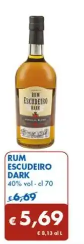 MD Discount RUM ESCUDEIRO DARK 40% vol - cl 70 offerta