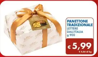 PANETTONE TRADIZIONALE LETTERE DALL'ITALIA