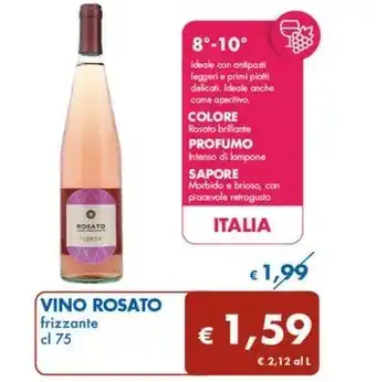 MD Discount VINO ROSATO frizzante cl 75 offerta