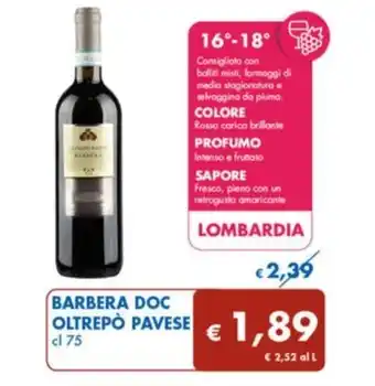 MD Discount BARBERA DOC OLTREPÒ PAVESE cl 75 offerta