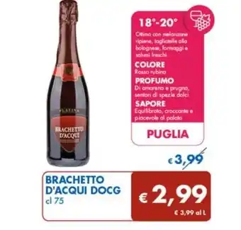 MD Discount BRACHETTO D'ACQUI DOCG cl 75 offerta