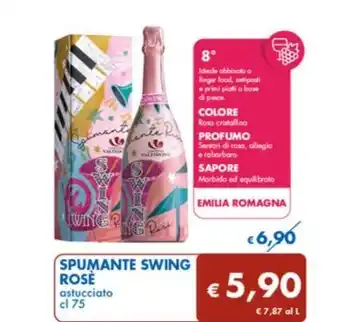 MD Discount SPUMANTE SWING ROSE astucciato cl 75 offerta