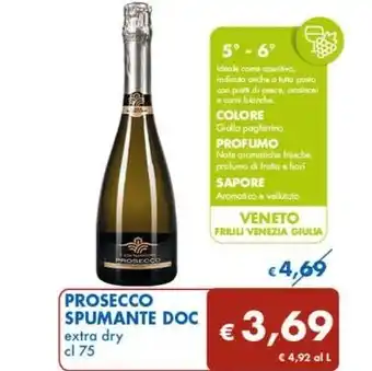 MD Discount PROSECCO SPUMANTE DOC extra dry cl.75 offerta
