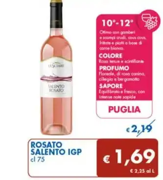 MD Discount ROSATO SALENTO IGP cl 75 offerta
