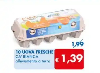 MD Discount 10 UOVA FRESCHE CA' BIANCA allevamento a terra offerta