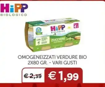 Universo Bimbo OMOGENEIZZATI VERDURE BIO 2X80 GR. - VARI GUSTI offerta