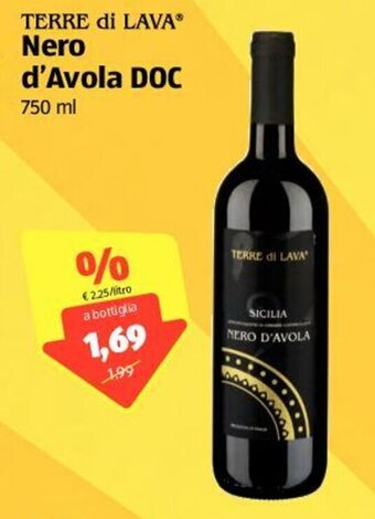ALDI Terre di Lava Nero d'Avola DOC 750ml offerta